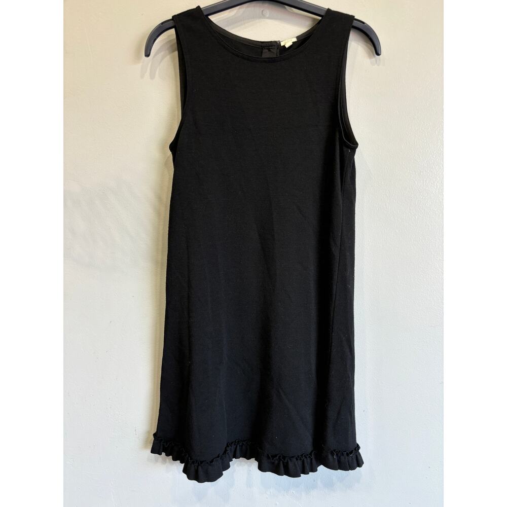 J.Crew Pure Wool Dress Womens XS Sleeveless Black A-Line Preppy Academia Vintage
